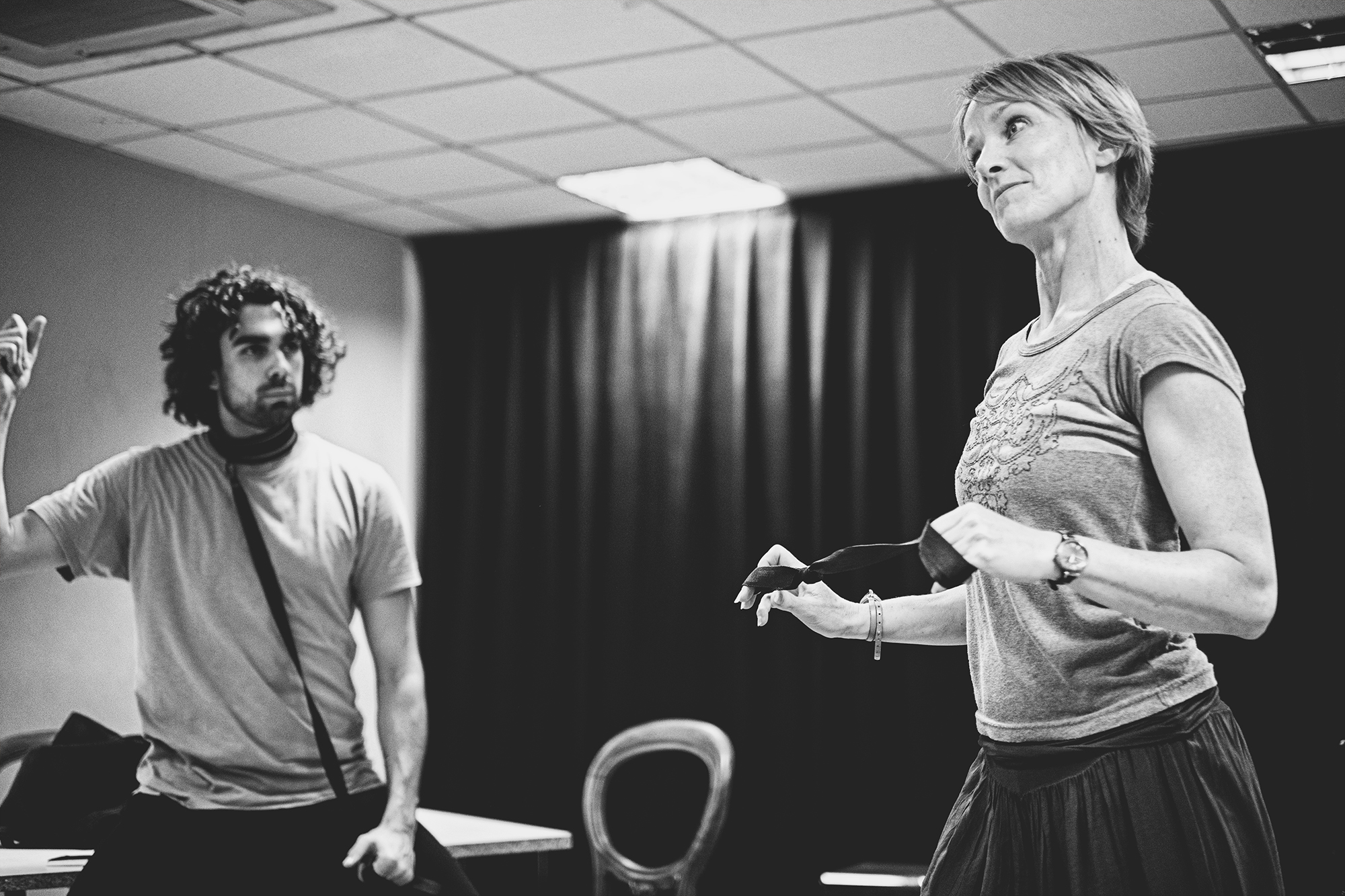 TB Sharif Afifi and Johanne Murdock in rehearsals for The ToyBoy Diaries credit Claire Bilyard