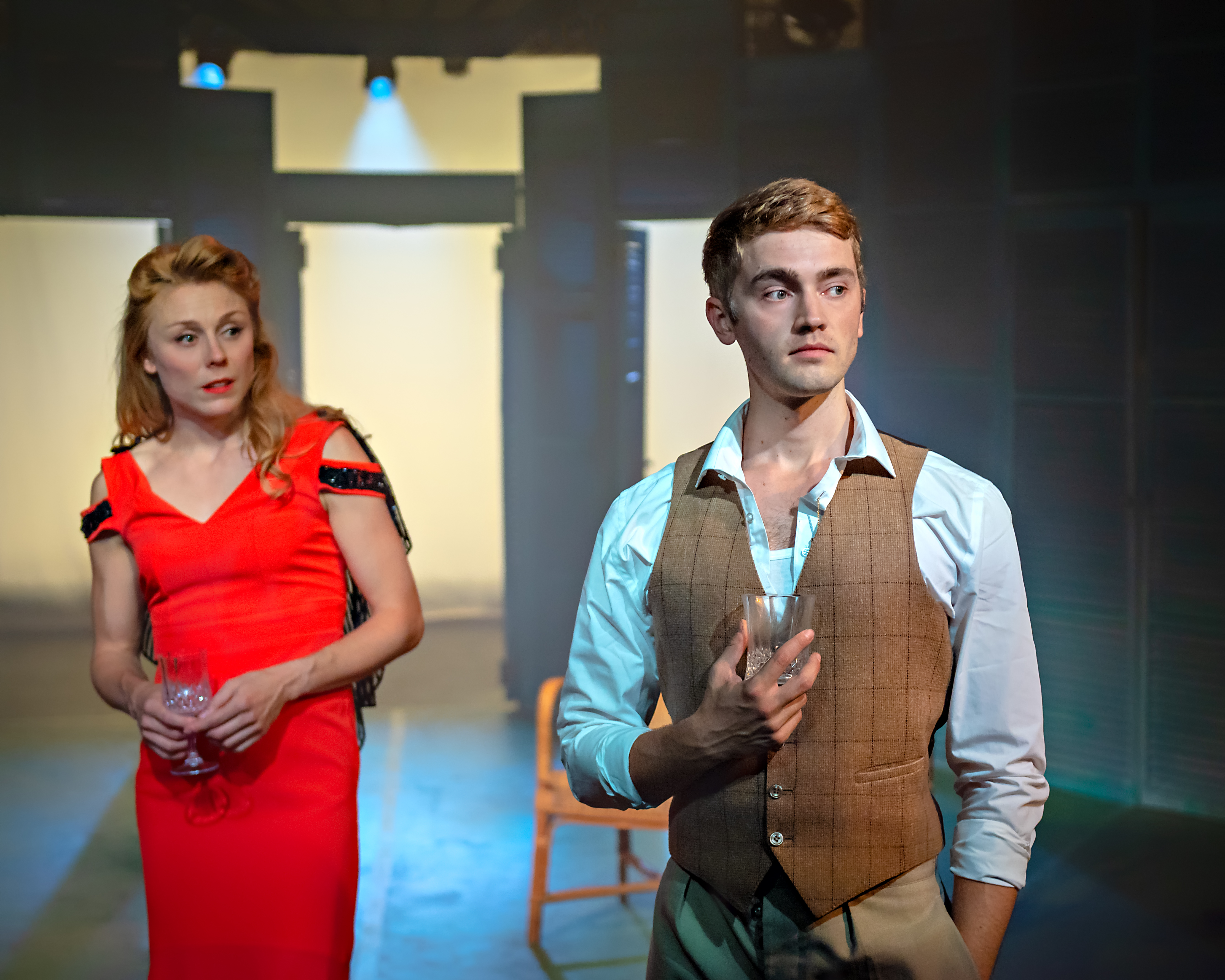 Kelly Price (Rose) & Felix Mosse (Alex) in Aspects of Love at Hope Mill Theatre 2. Credit Anthony Robling