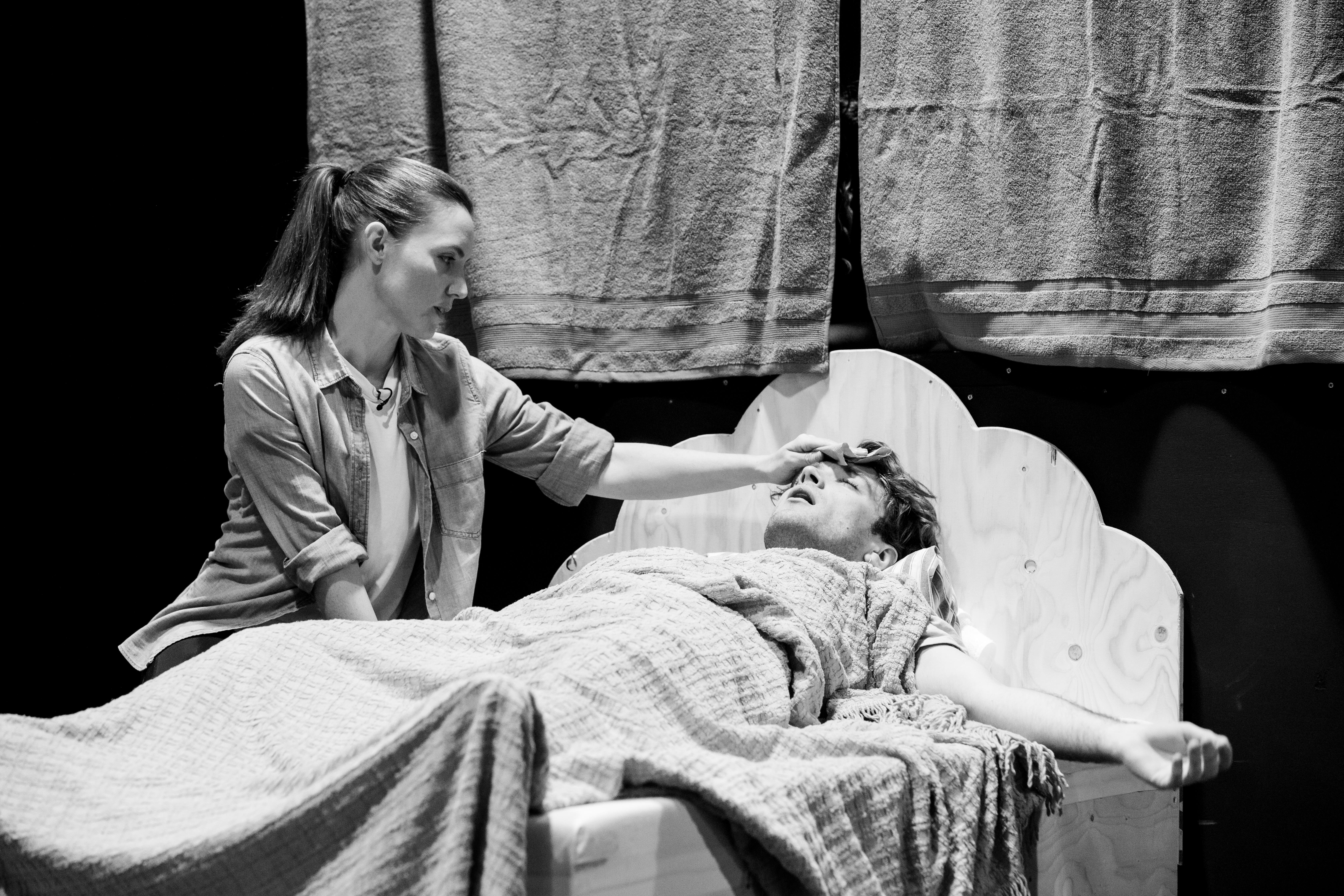 Rosanna Hyland and Olly Dobson in rehearsals for Back to the Future The Musical, credit Sean Ebsworth Barnes