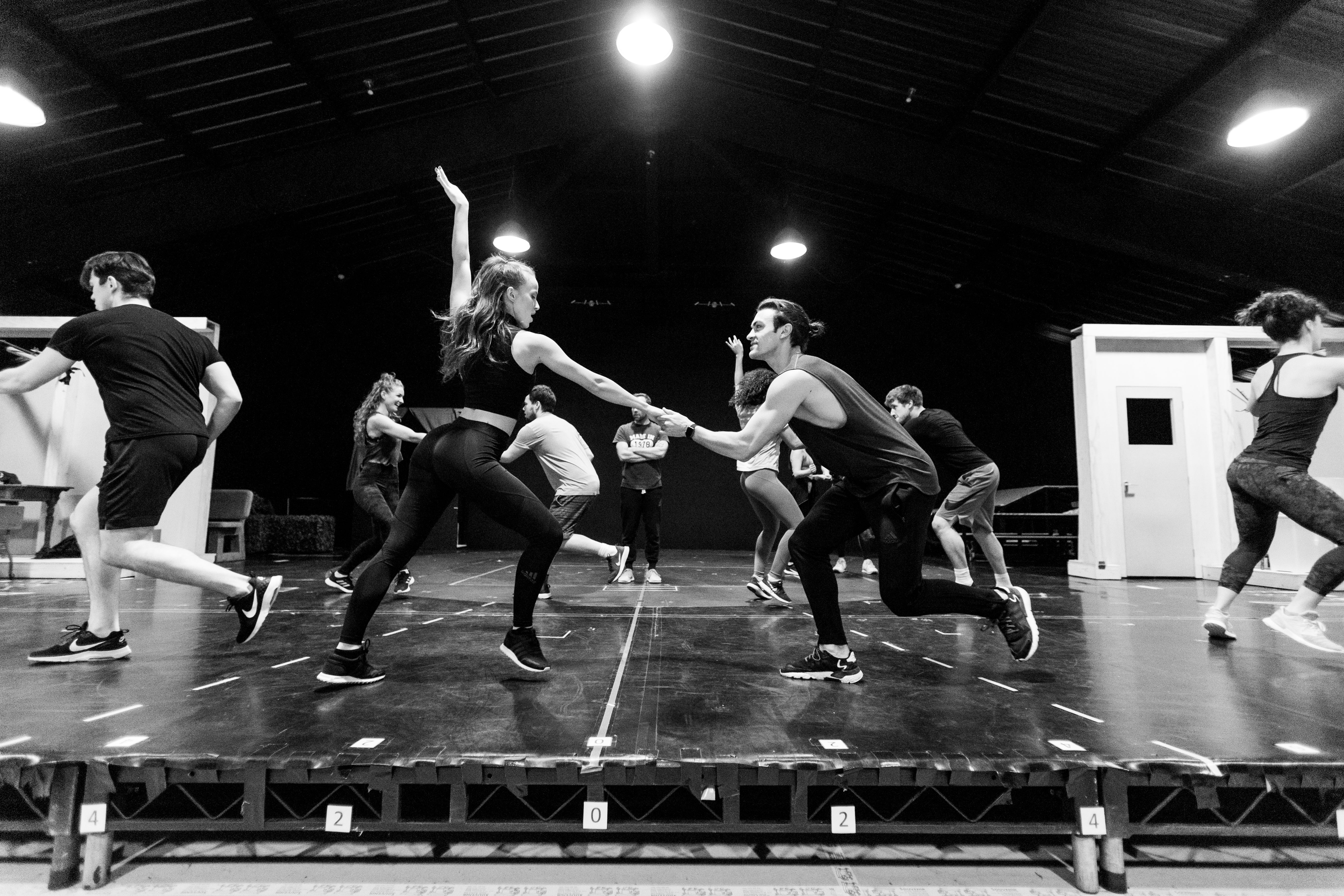 The company in rehearsals for Back to the Future The Musical, credit Sean Ebsworth Barnes (2)