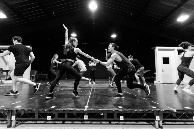 The company in rehearsals for Back to the Future The Musical, credit Sean Ebsworth Barnes (2)